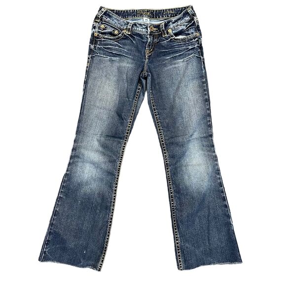 Silver Jeans Womens Denim Blue Jeans Aiko Fit Flare Leg Dark Wash Size 29 - Picture 1 of 14